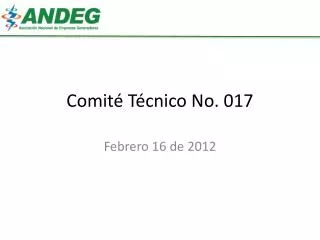 comit t cnico no 017