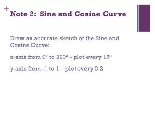 Note 2: Sine and Cosine Curve