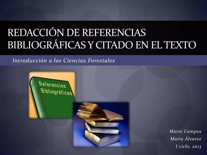 redacci n de referencias bibliogr ficas y citado en el texto