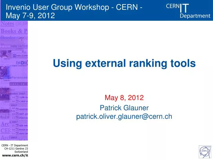 using external ranking tools