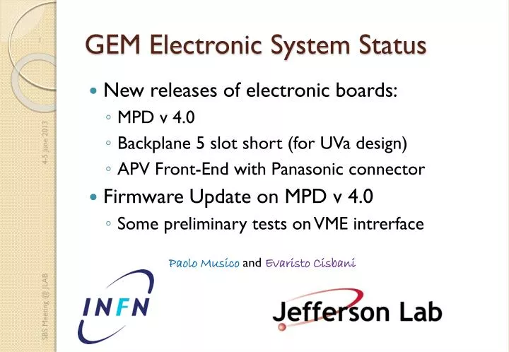 gem electronic system status