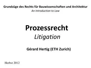 prozessrecht litigation