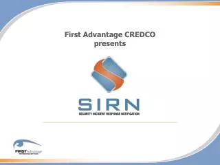 First Advantage CREDCO presents