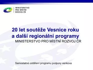 20 let sout e vesnice roku a dal region ln programy