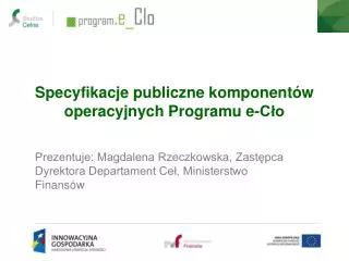 specyfikacje publiczne komponent w operacyjnych programu e c o