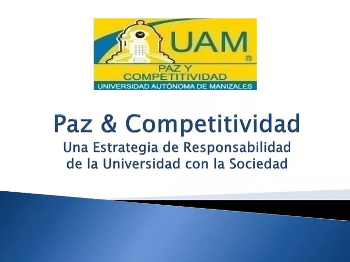 paz competitividad una estrategia de responsabilidad de la universidad con la sociedad