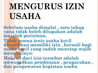 mengurus izin usaha
