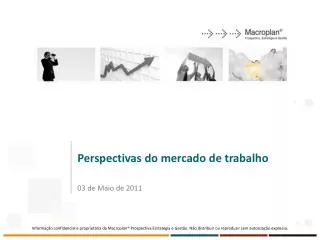 perspectivas do mercado de trabalho