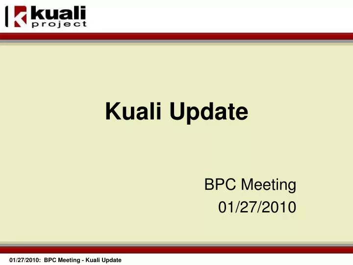 kuali update