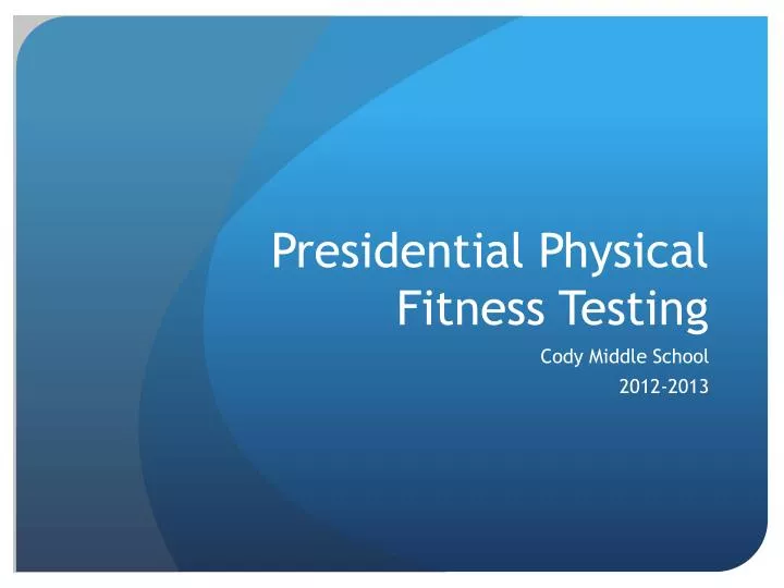 presidential physical fitness testing