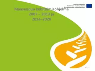 maaseudun kehitt misohjelma 2007 2013 ja 2014 2020