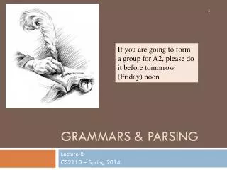 Grammars &amp; Parsing