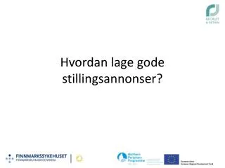hvordan lage gode stillingsannonser