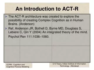 An Introduction to ACT-R