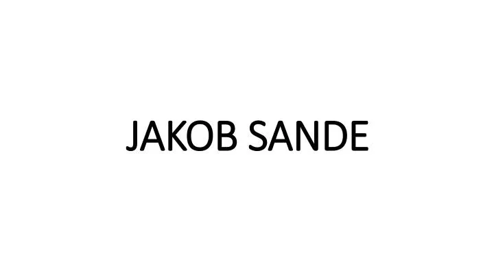jakob sande