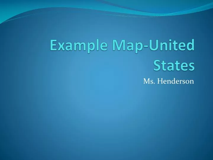 example map united states