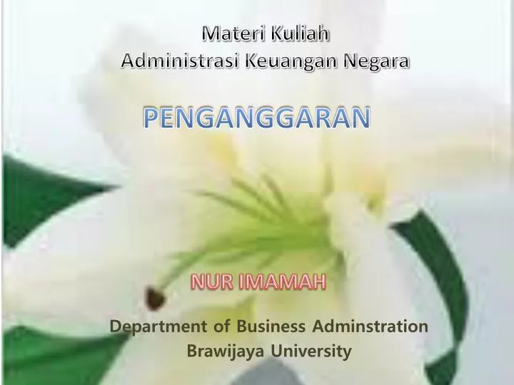 department of business adminstration brawijaya university
