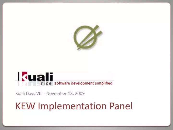 kew implementation panel