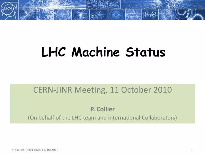 lhc machine status