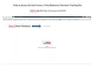 How to Access the Saint James / Holy Redeemer Volunteer Tracking Site