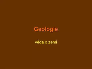geologie