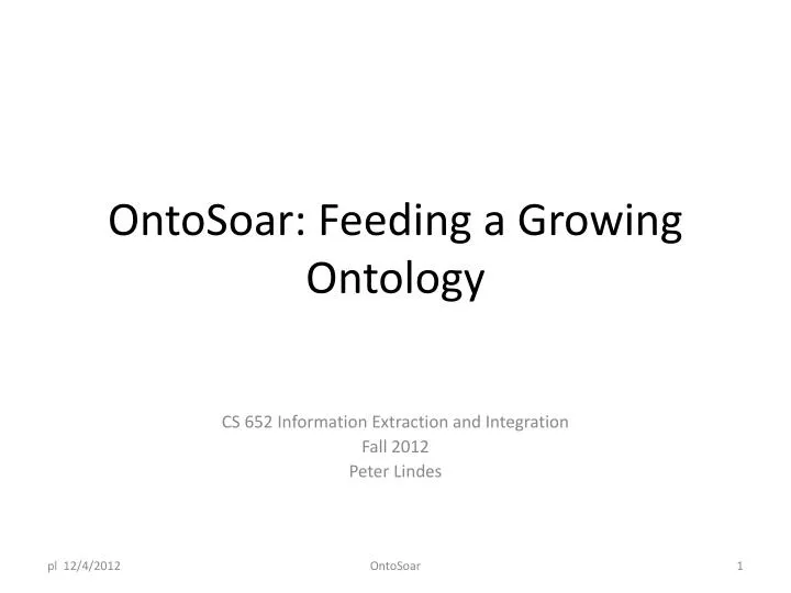 ontosoar feeding a growing ontology