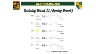 Training Week 11 (Spring Break)