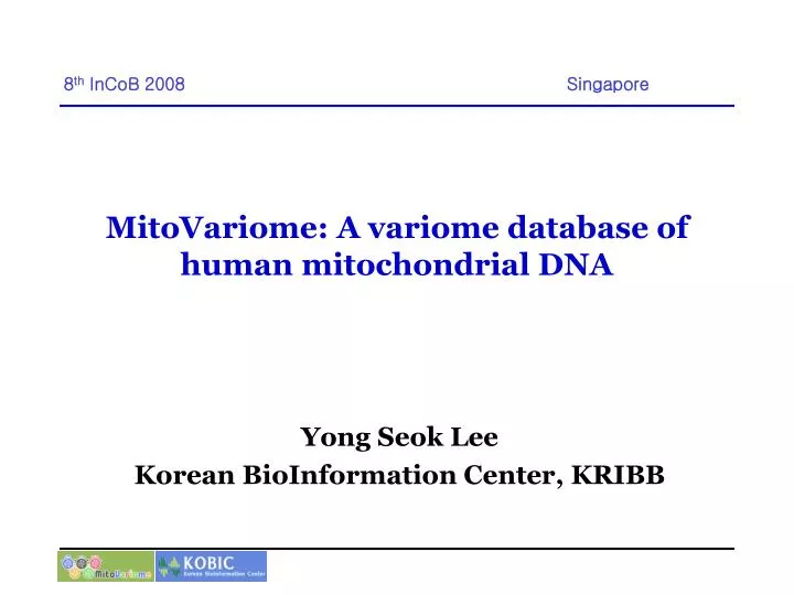 mitovariome a variome database of human mitochondrial dna