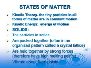 states of matter