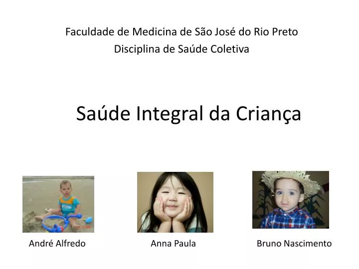 sa de integral da crian a