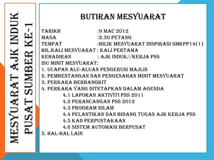 mesyuarat ajk induk pusat sumber ke 1