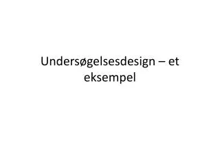 unders gelsesdesign et eksempel