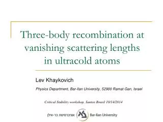 Three-body recombination at vanishing scattering lengths in ultracold atoms