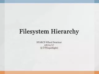 filesystem hierarchy