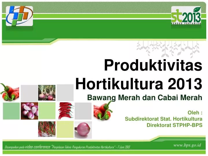 p roduktivitas hortikultura 2013 bawang m erah dan cabai merah