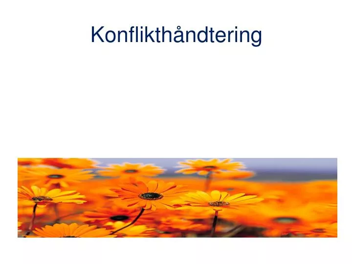 konflikth ndtering