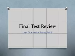 Final Test Review