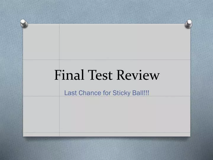 final test review