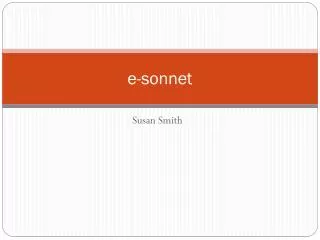 e sonnet