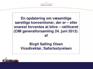 Ratificeret og gennemført