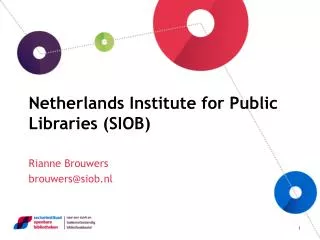Netherlands Institute for Public Libraries (SIOB)