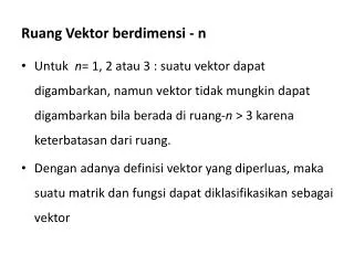 ruang vektor berdimensi n