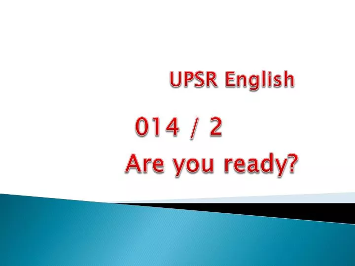 upsr english
