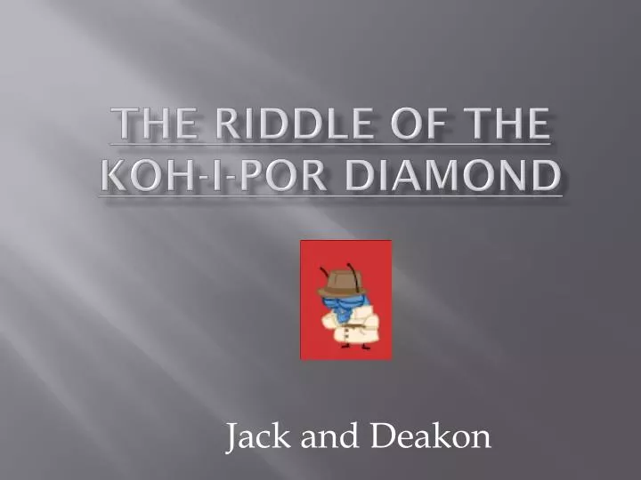 the riddle of the koh i por diamond