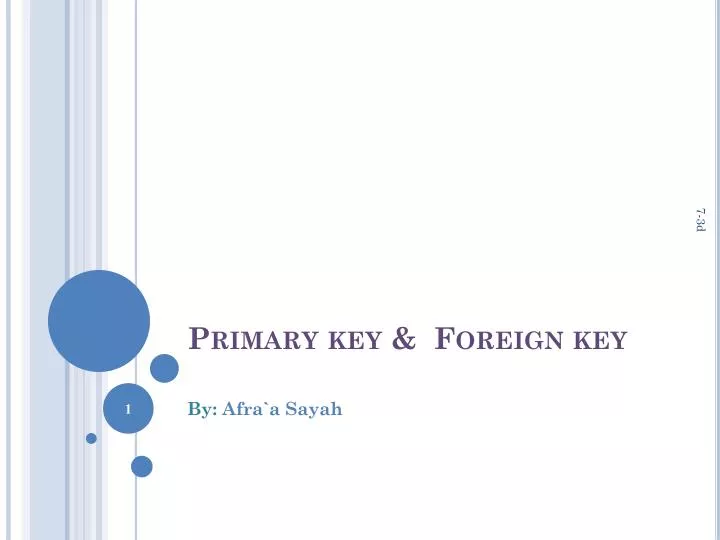 primary key foreign key