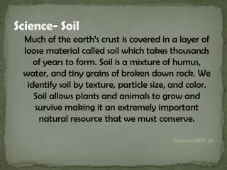 Science- Soil