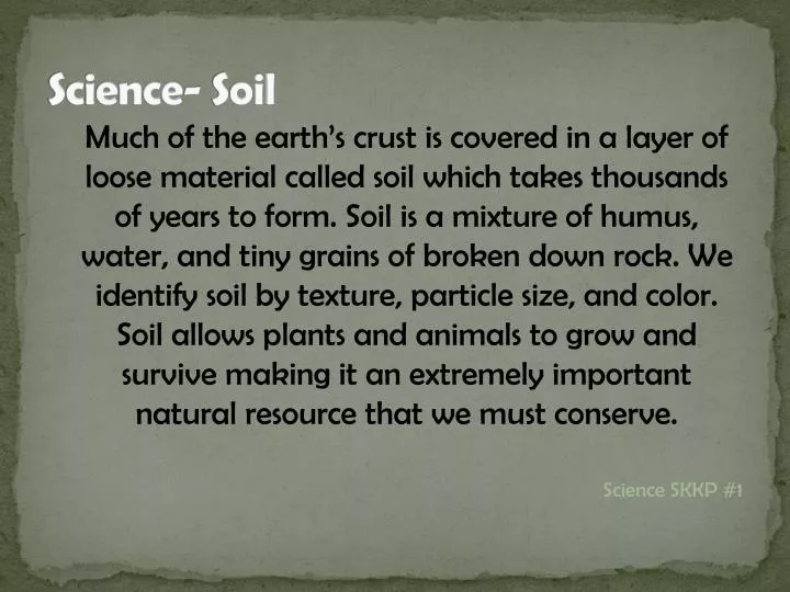 science soil
