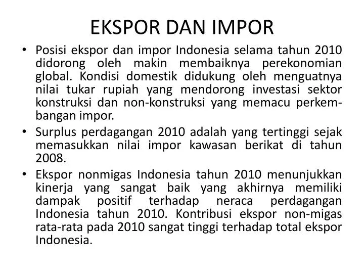ekspor dan impor