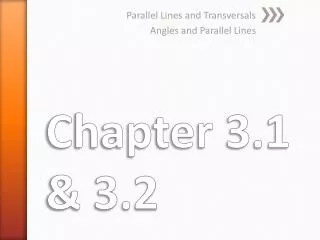Chapter 3.1 &amp; 3.2