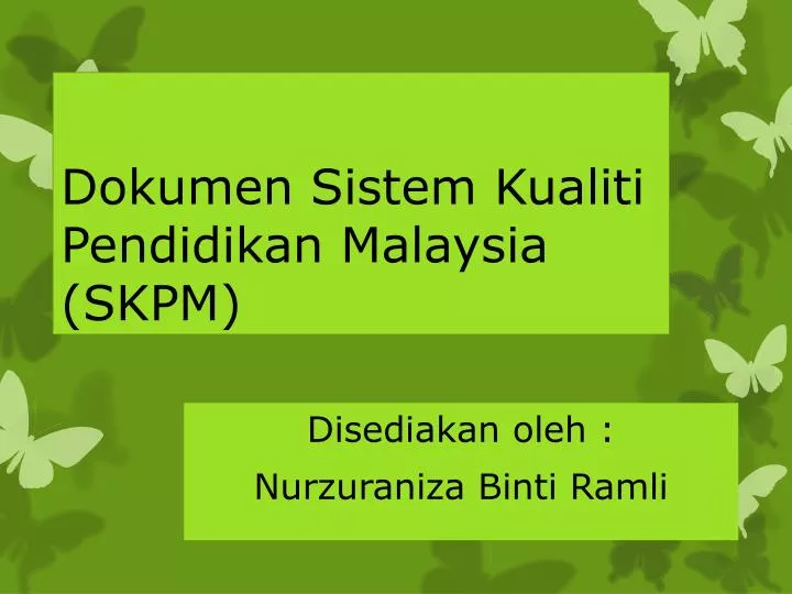 dokumen sistem kualiti pendidikan malaysia skpm
